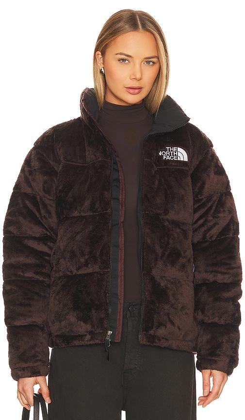 Versa Velour Nuptse In Coal Brown Product Image