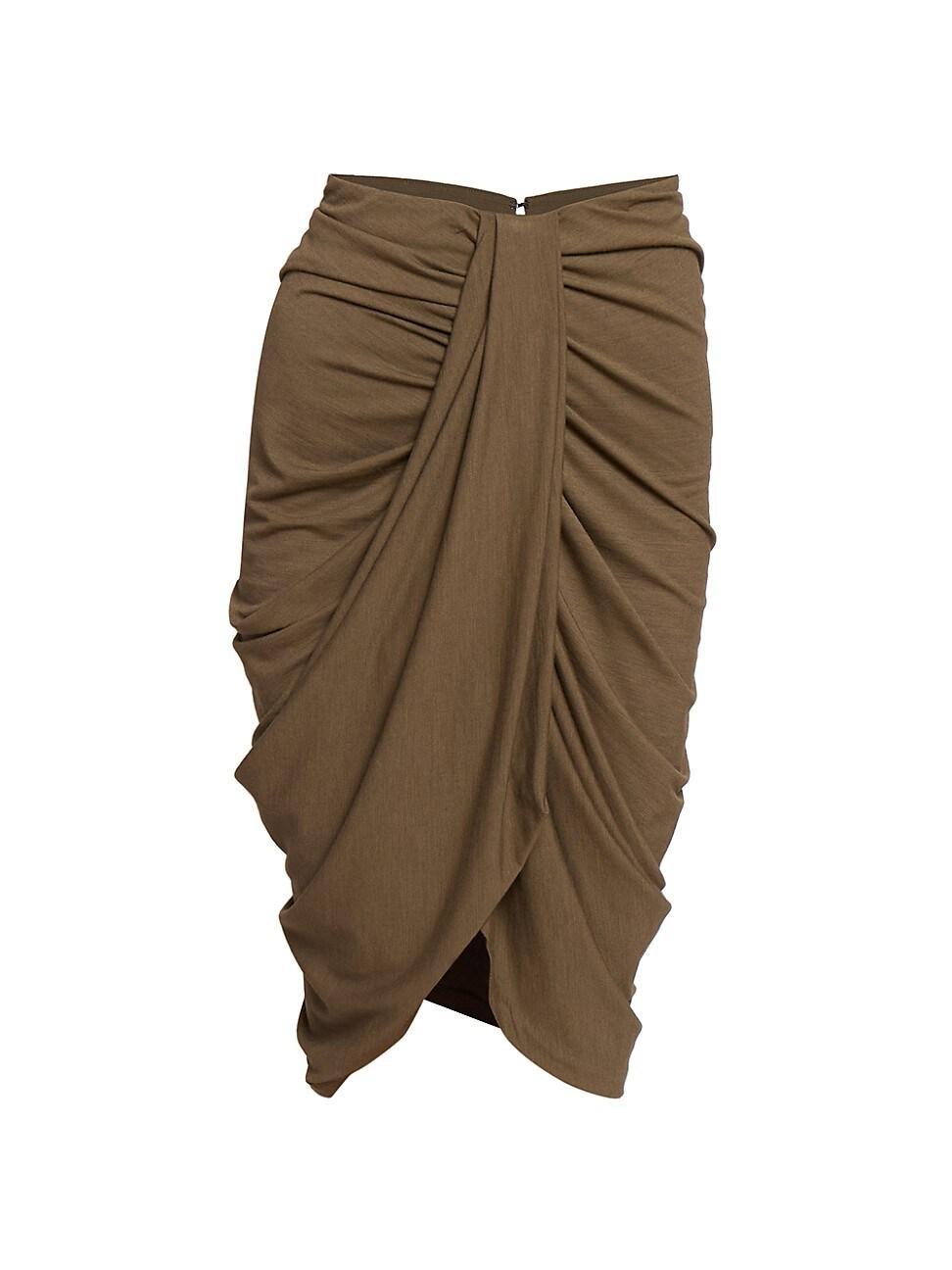 Womens Anny Draped Asymmetric Midi-Skirt Product Image