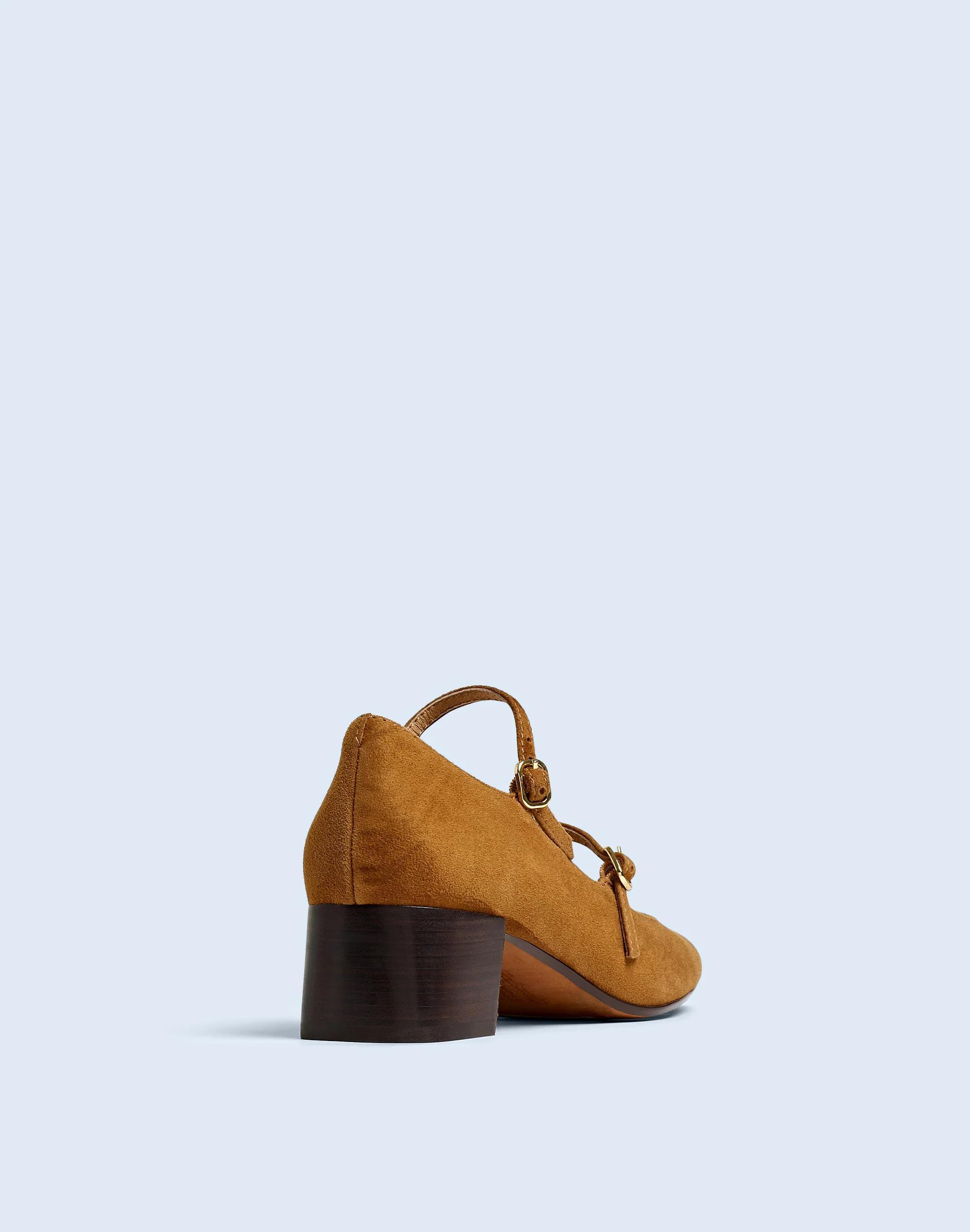 The Nettie Heeled Mary Jane in Suede Product Image