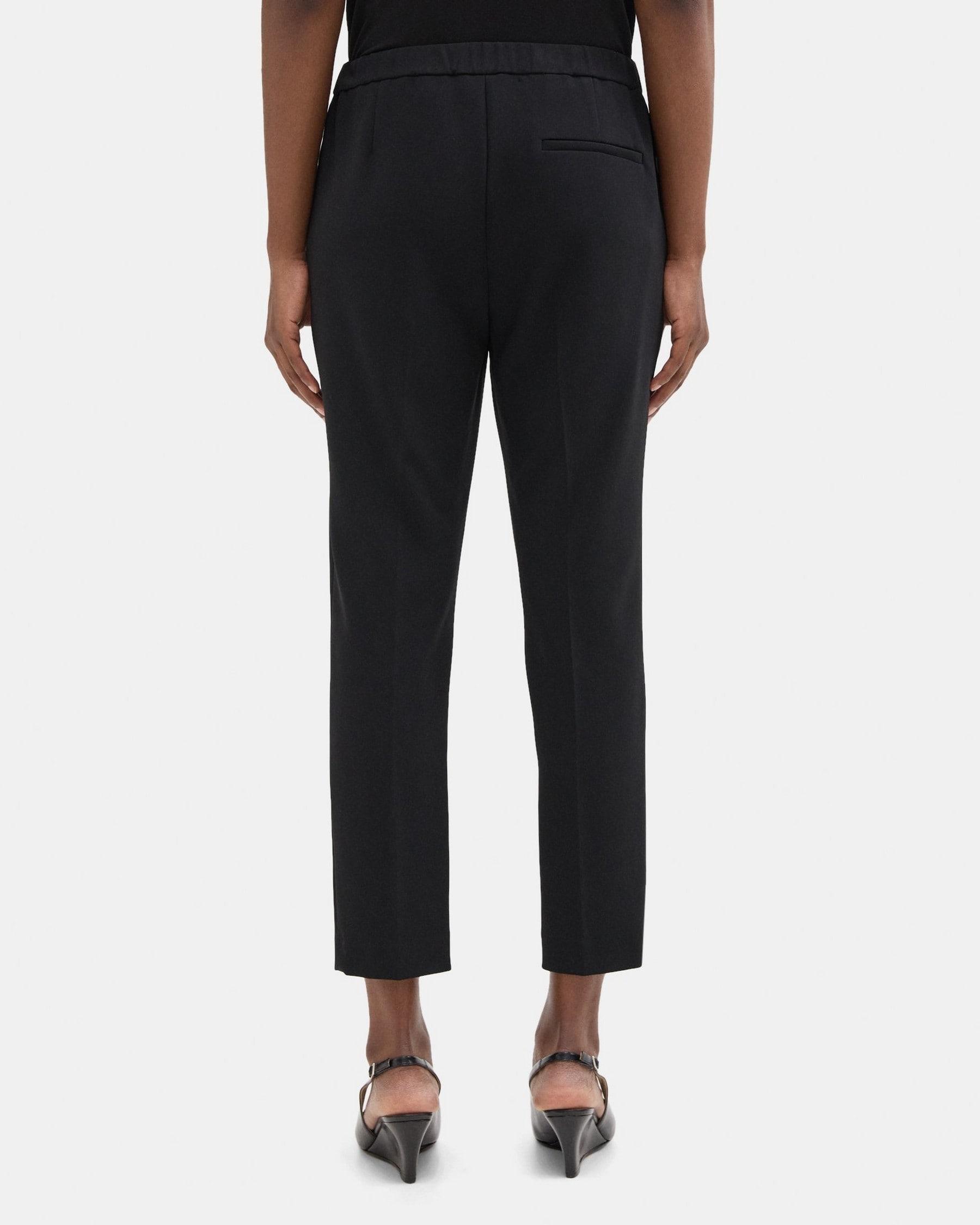 Cropped Slim Pull-On Pant in Crepe Product Image