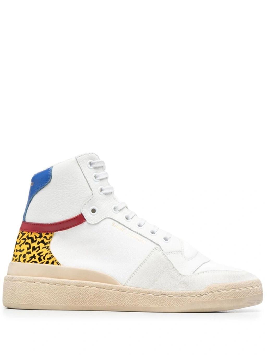 Sl24 High-top Colorblock Canvas Sneakers In White Product Image