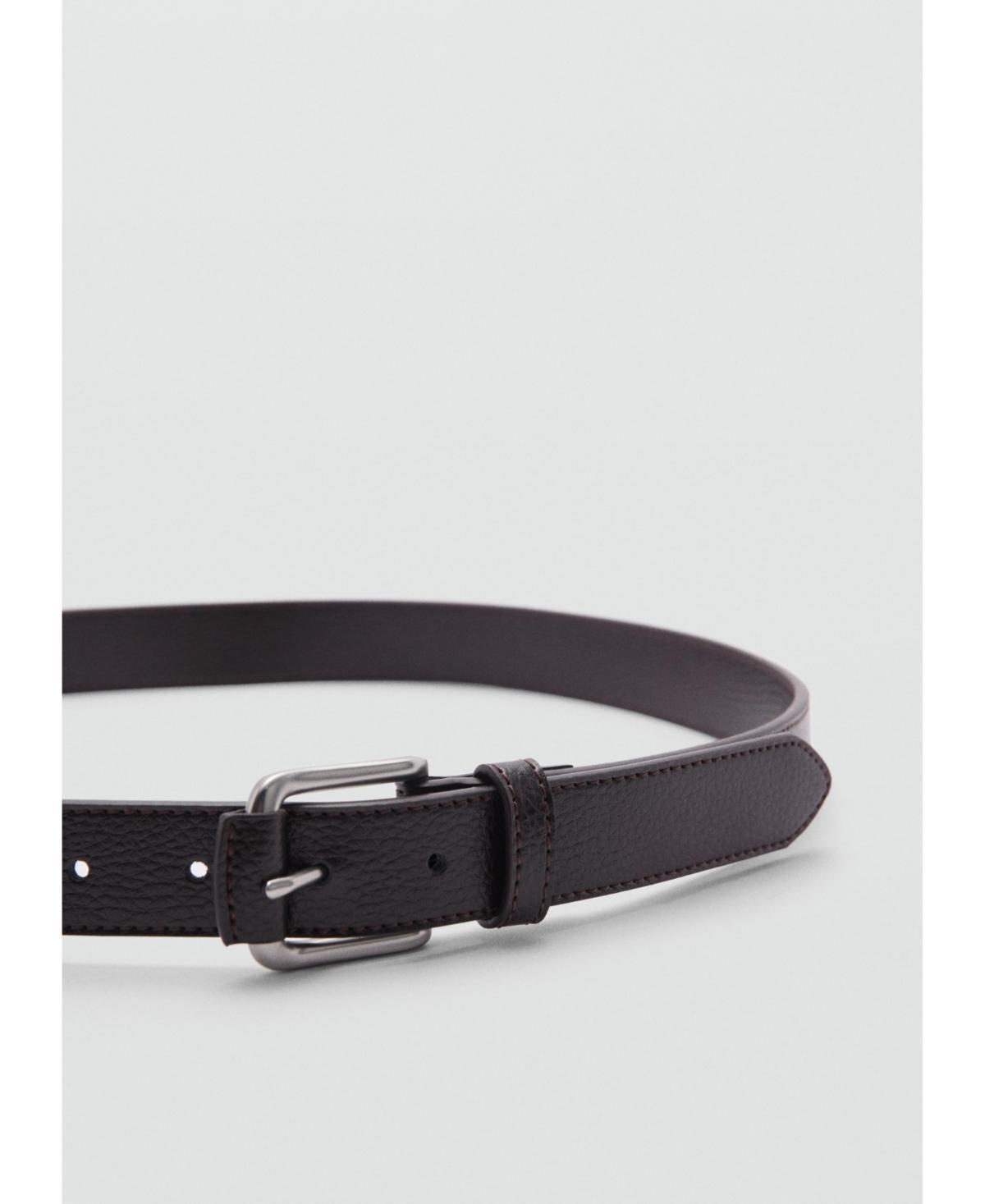 100% beaten leather belt - Men | MANGO USA Product Image