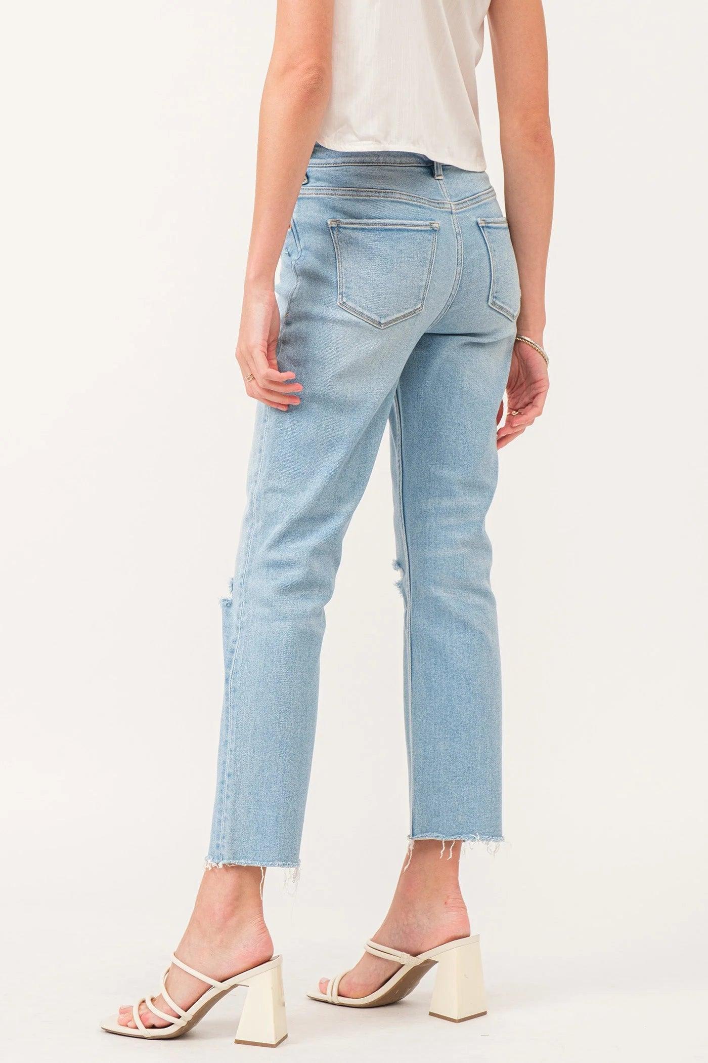 Jodi Super High Rise Cropped Straight Jeans Product Image