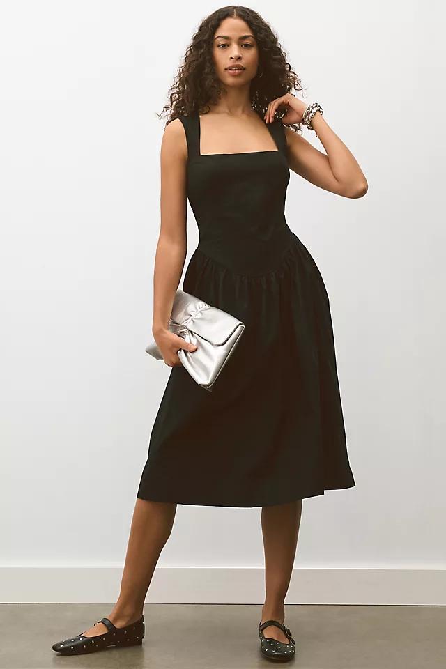 Maeve Sleeveless Drop-Waist Midi Dress Product Image