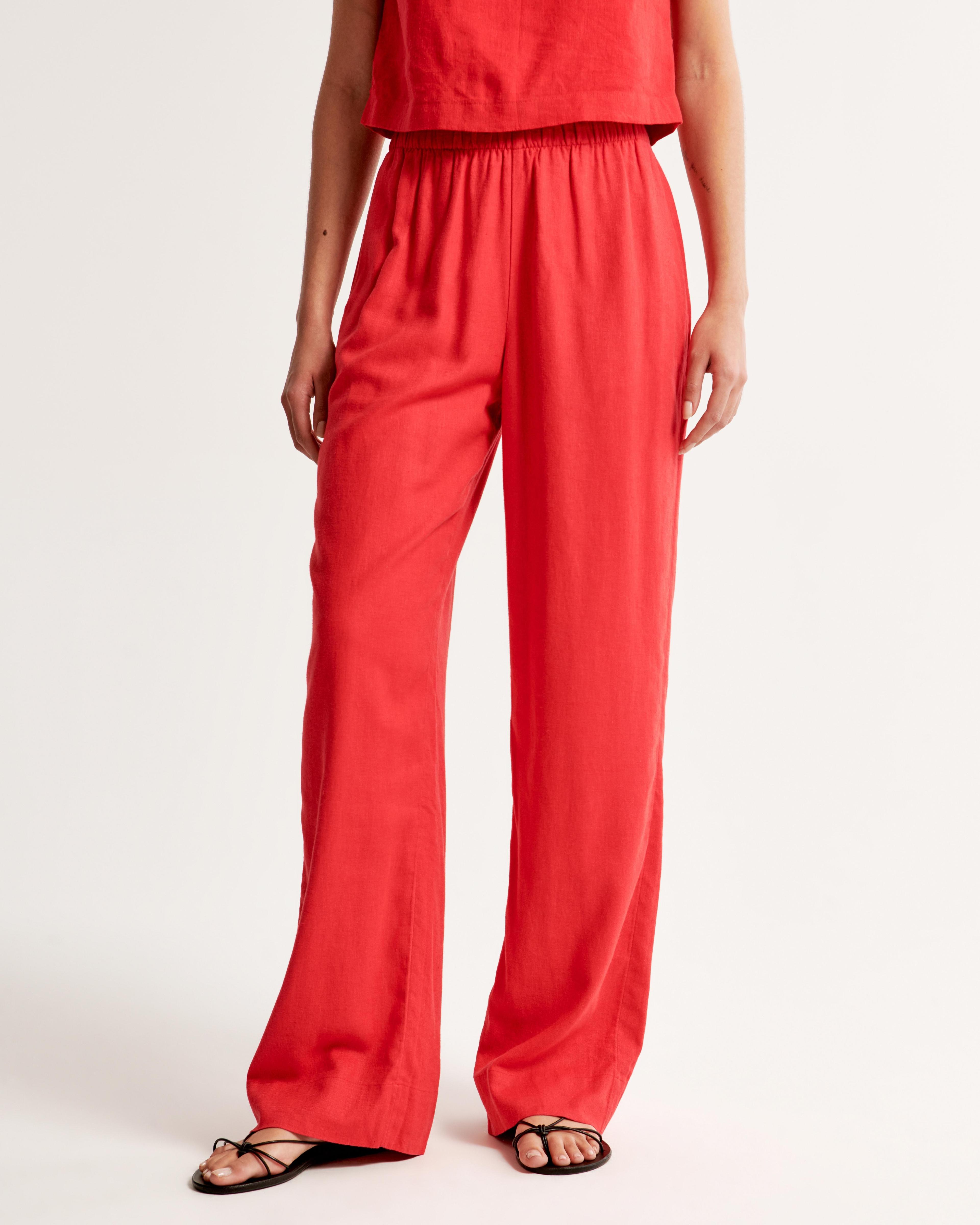 Linen-Blend Pull-On Pant Product Image