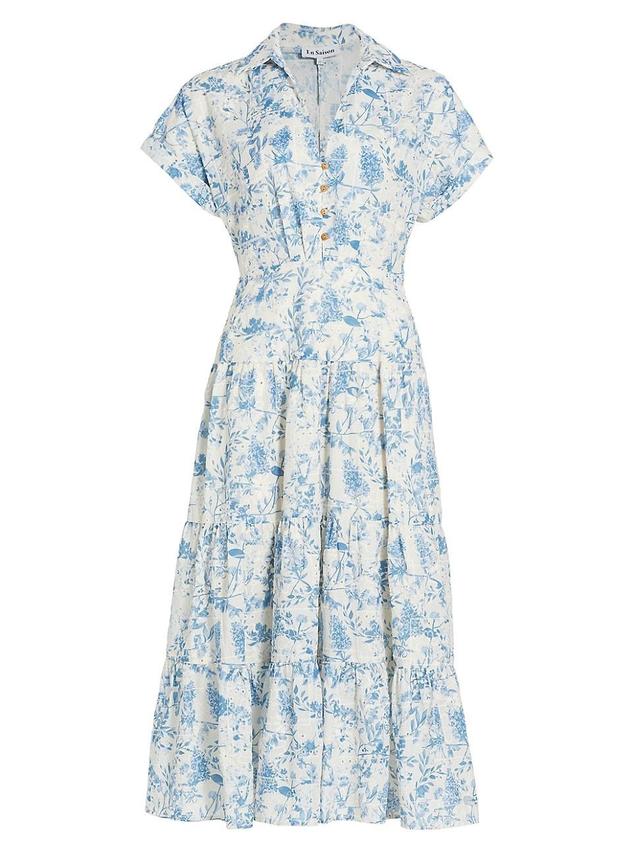 Womens Davina Floral Eyelet Shirtdress Product Image