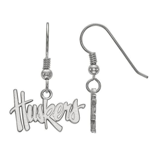 LogoArt Nebraska Cornhuskers Sterling Silver Dangle Earrings, Womens Product Image