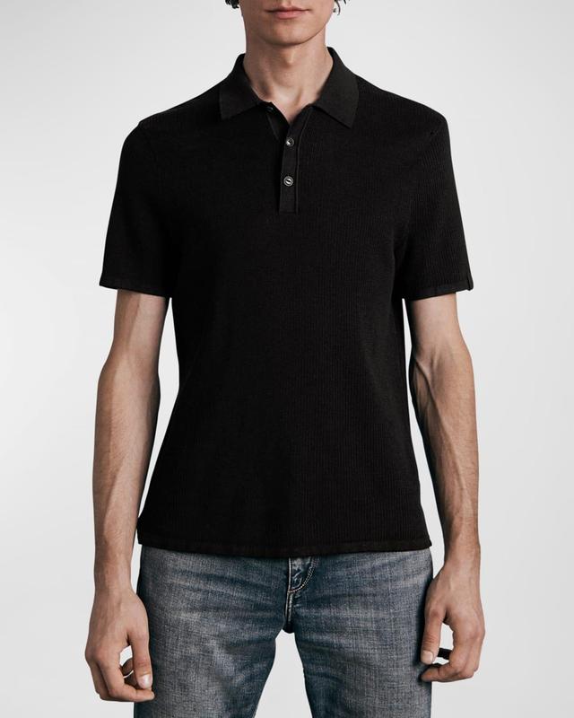 Mens Harvey Knit Cotton Polo Product Image