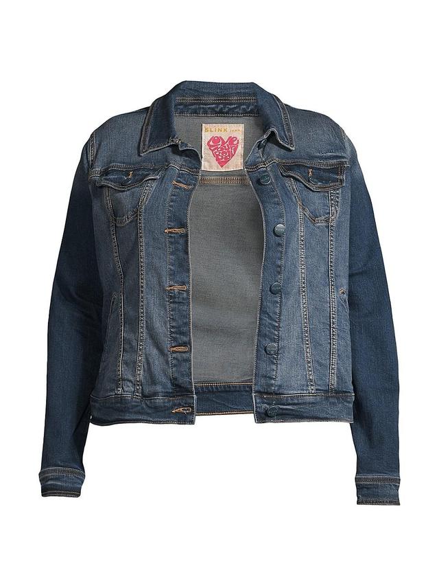 Womens Denim Trucker Jacket Product Image