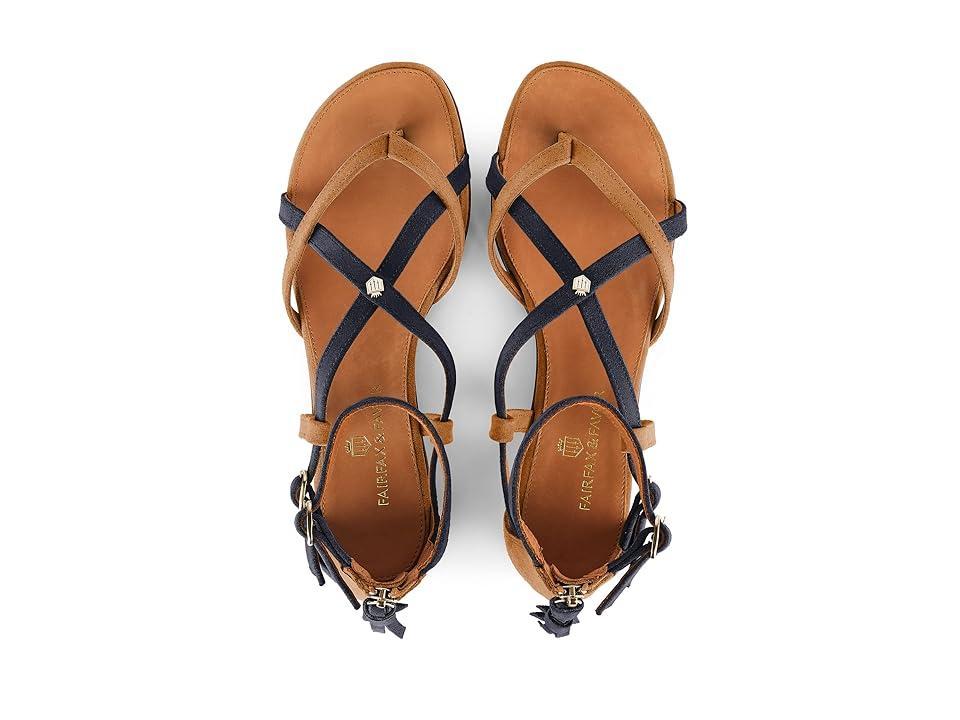 Fairfax and Favor Brancaster Sandal Navy) Women's Shoes Product Image