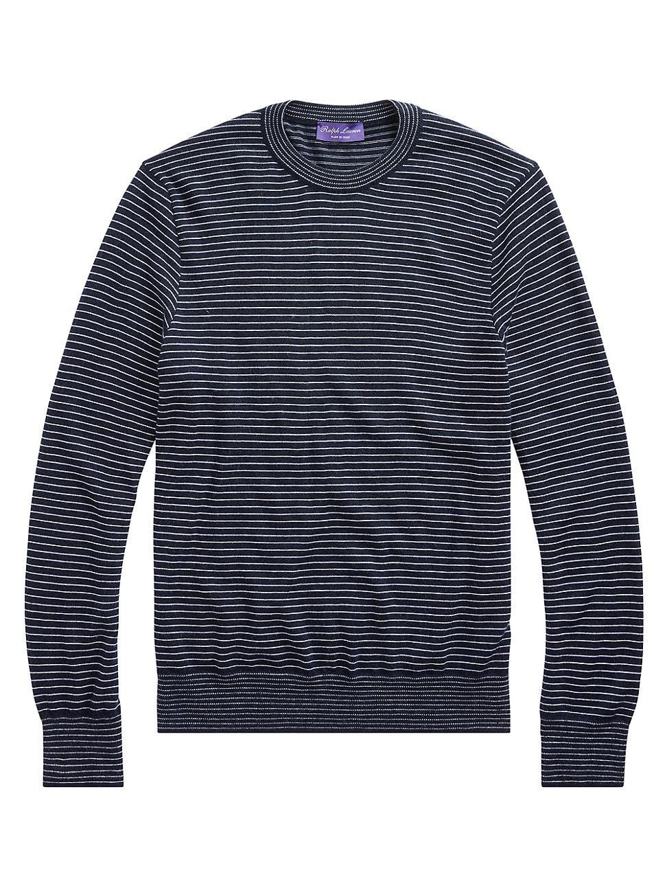 Mens Purple Label Striped Cashmere Pullover Product Image