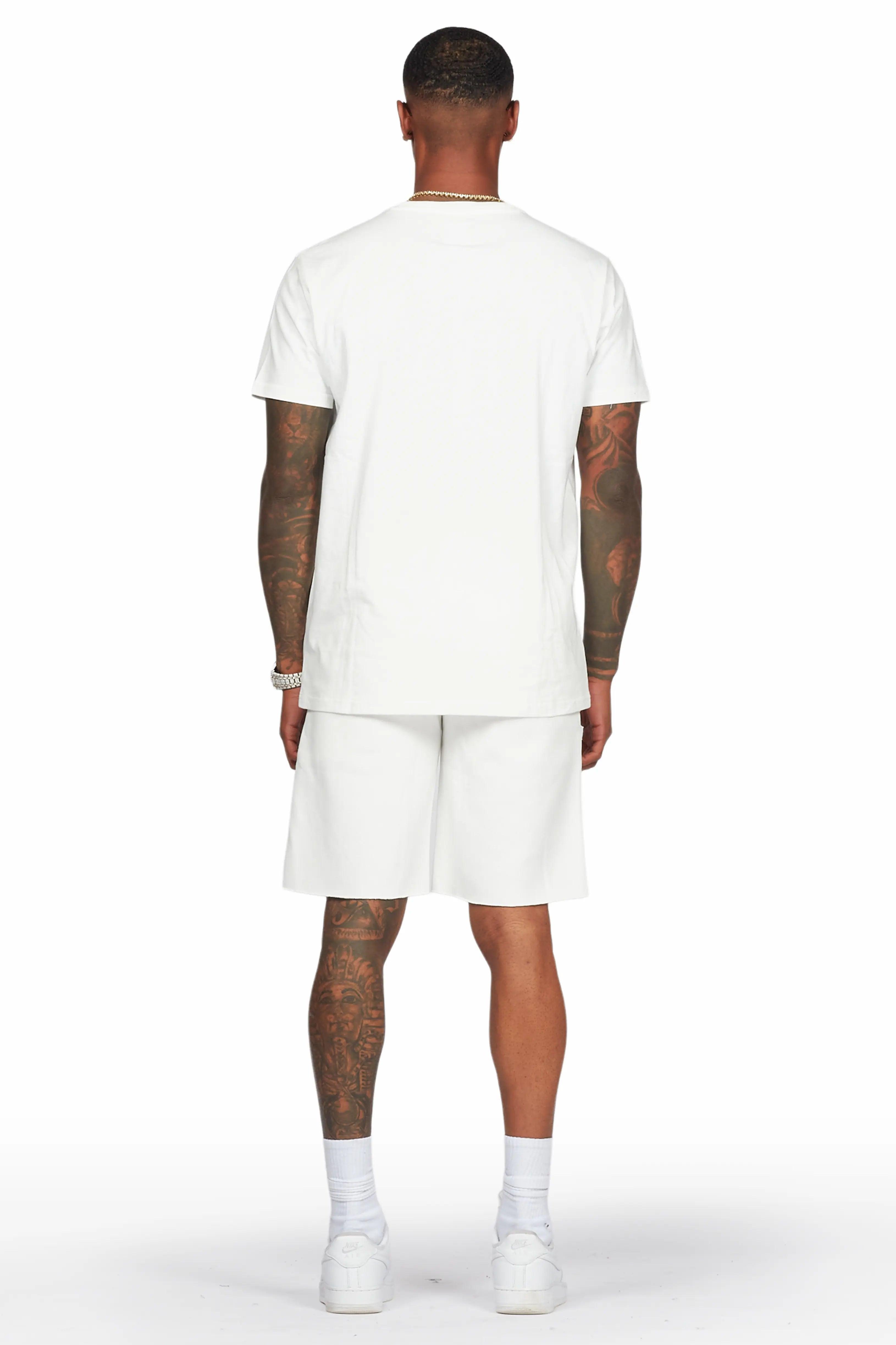 Murdra White T-Shirt/Short Set Male Product Image