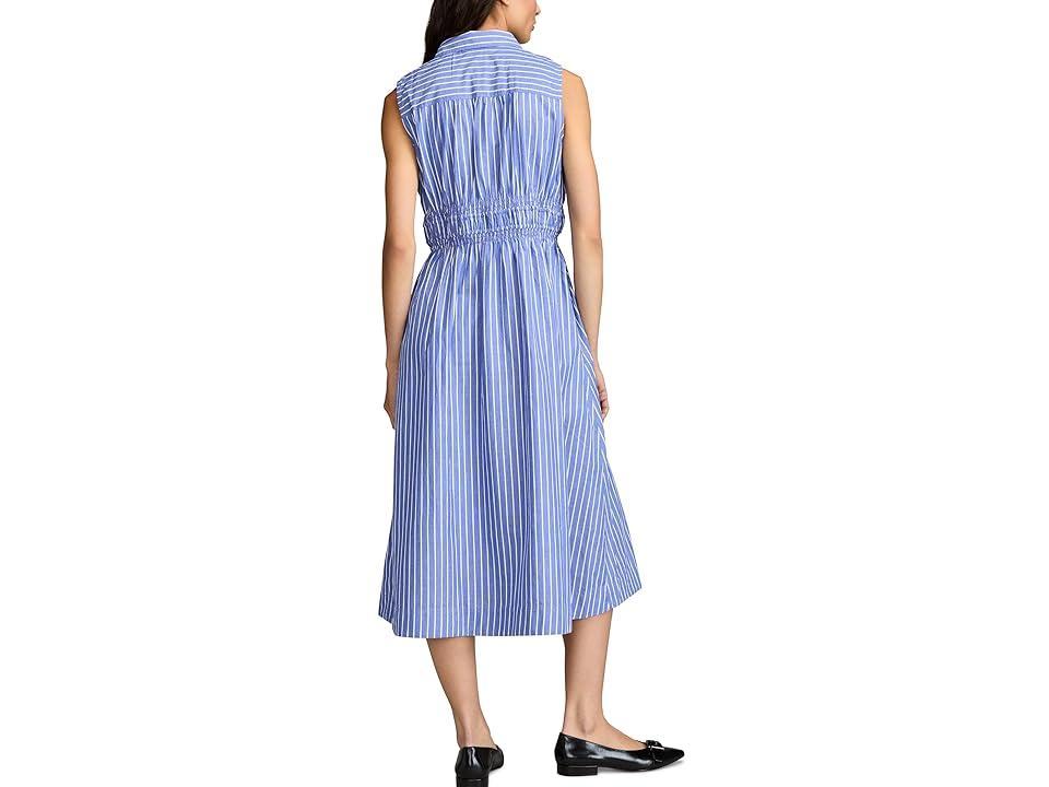 Lucky Brand Stripe Shirred Waist Sleeveless Shirtdress Product Image