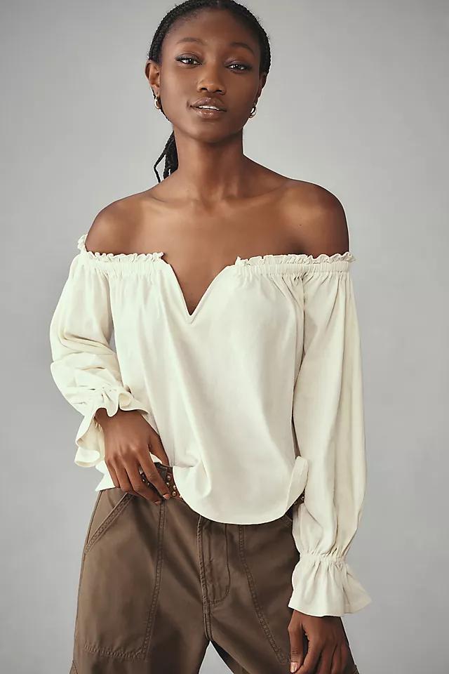 By Anthropologie Off-The-Shoulder Swing Blouse Product Image