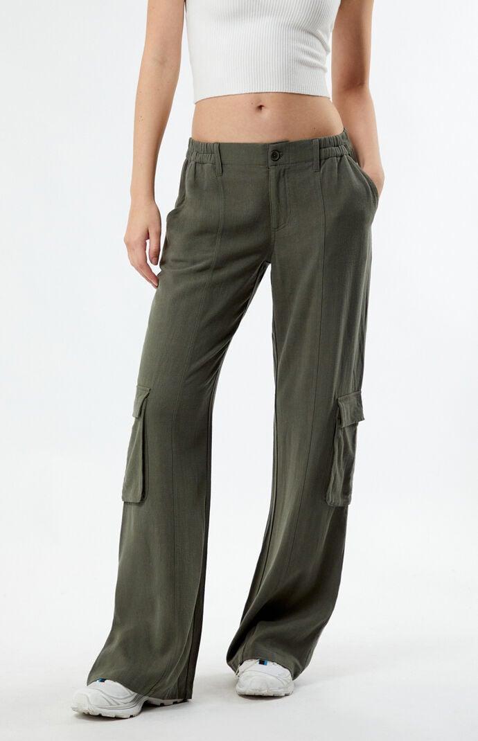 Women's Linen Cargo Pants Product Image