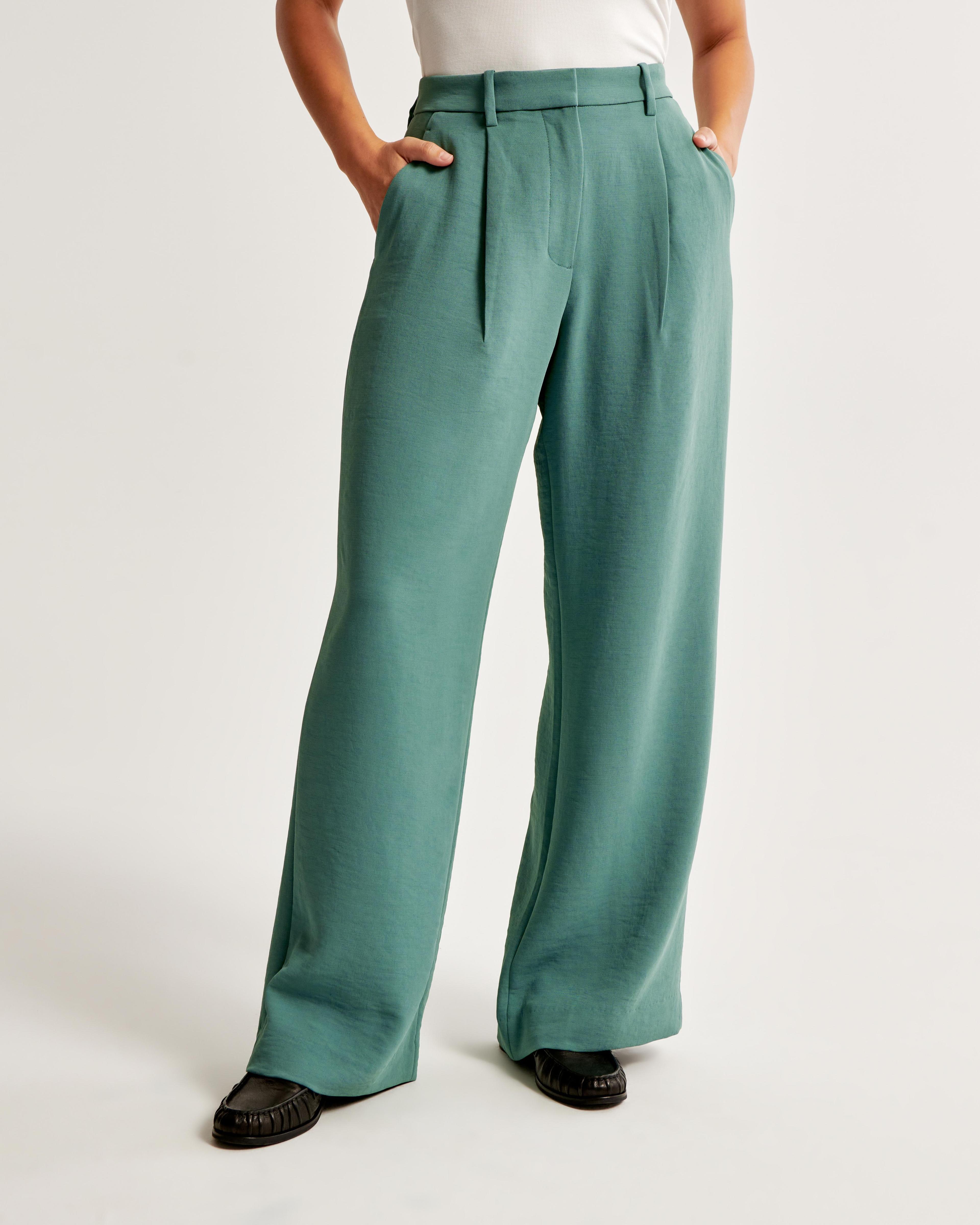 Curve Love A&F Harper Tailored Premium Crepe Pant Product Image