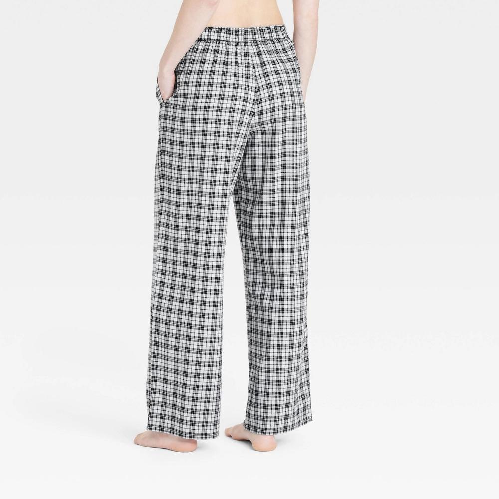 Womens Pajama Pants - Colsie Black/Check XL Product Image