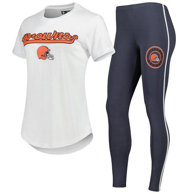 Womens Concepts Sport /Charcoal Cleveland Browns Sonata T-Shirt & Leggings Sleep Set Product Image