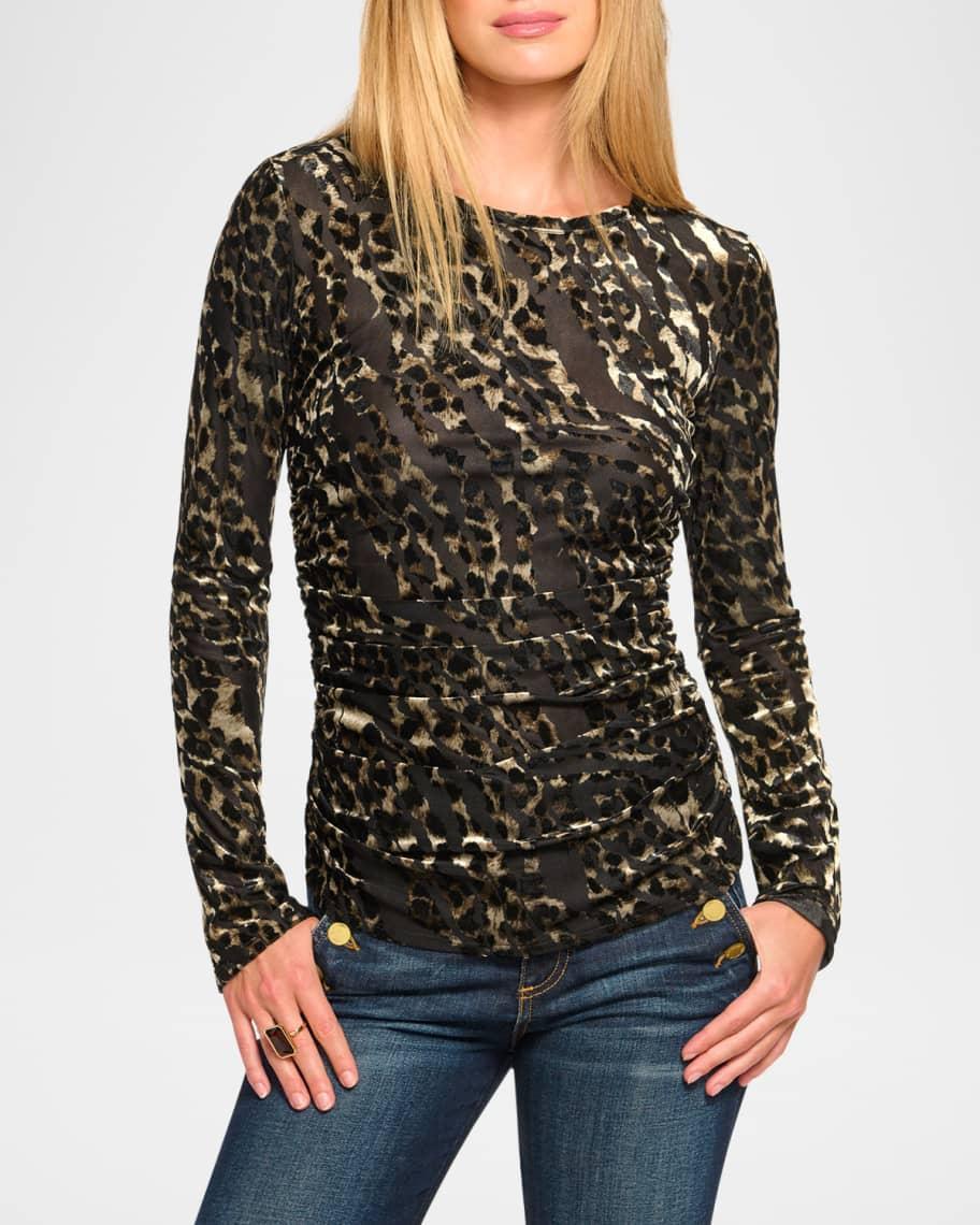 Stefania Animal Burnout Blouse product image