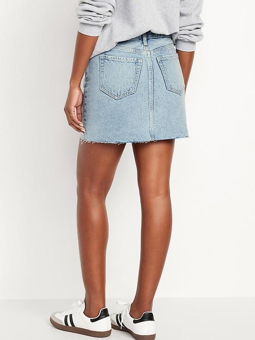 Mid-Rise OG Jean Mini Skirt Product Image