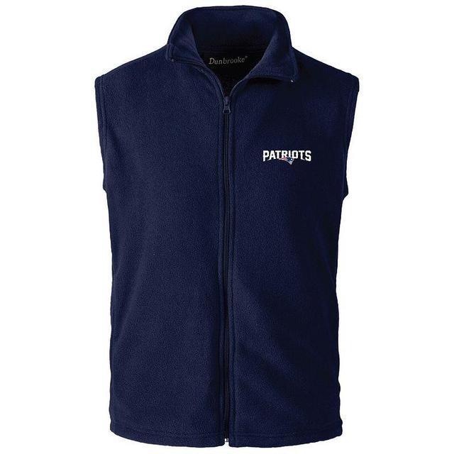 Mens New England Patriots Houston Fleece Full-Zip Vest Blue Product Image