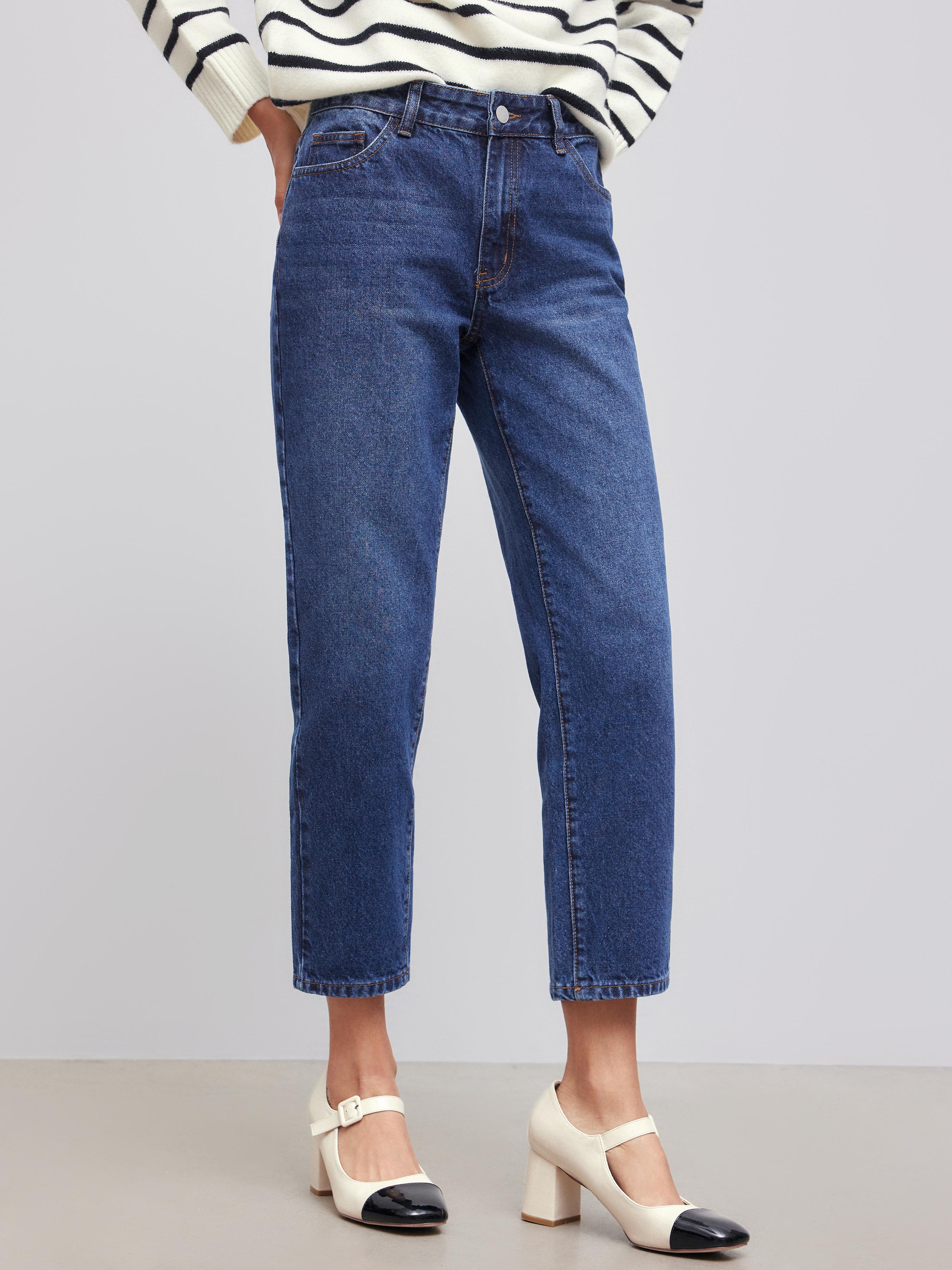 Cider Denim Low Rise Solid Pocket Cropped Straight Leg Jeans Product Image