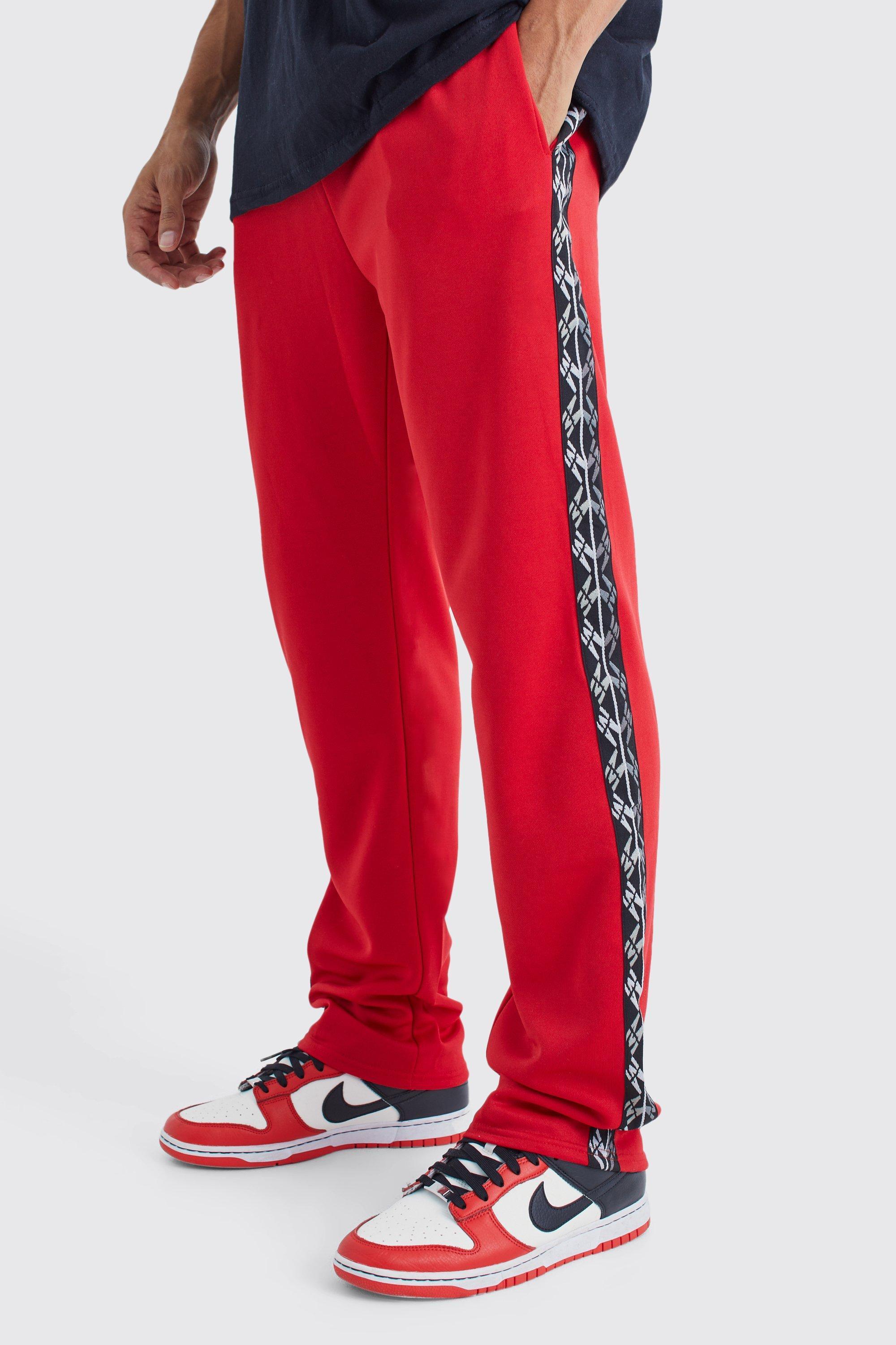 Regular Fit Tape Side Tricot Jogger | boohooMAN USA Product Image