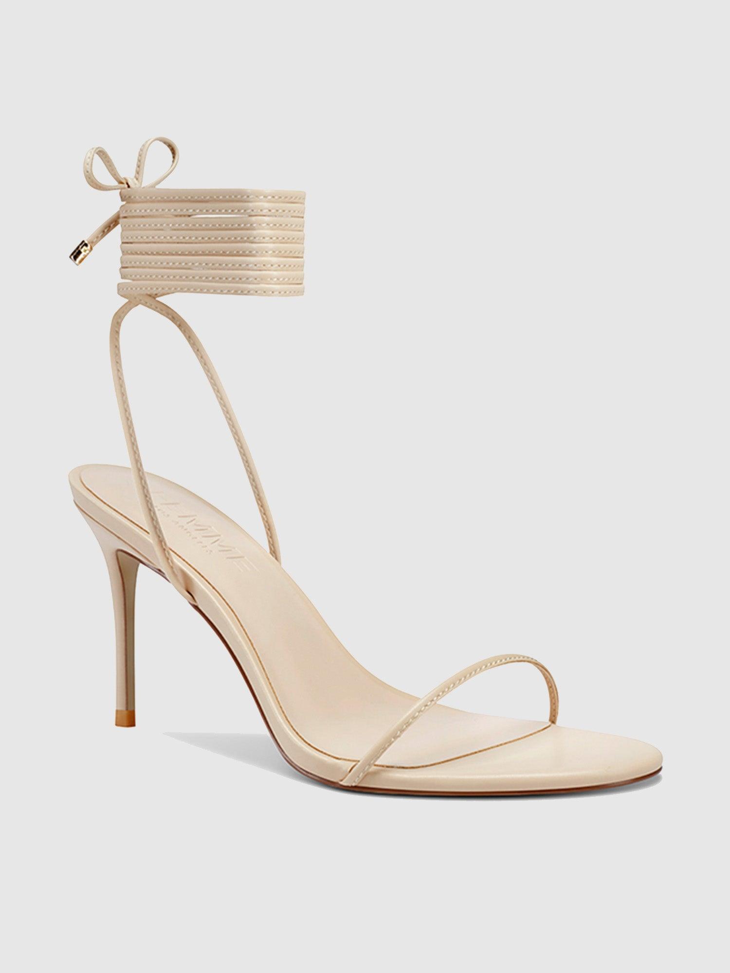 3.0 Barely There Lace Up Heel- Nude Product Image