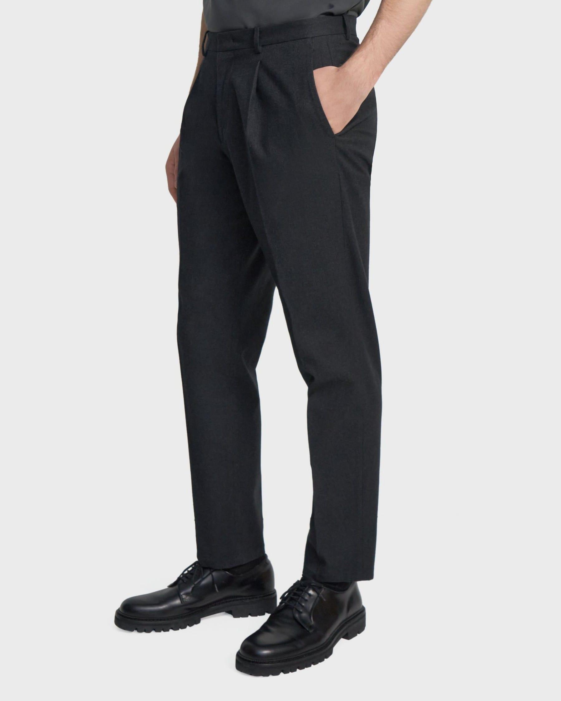 Pleated Drawstring Pant in Cotton Flannel Product Image