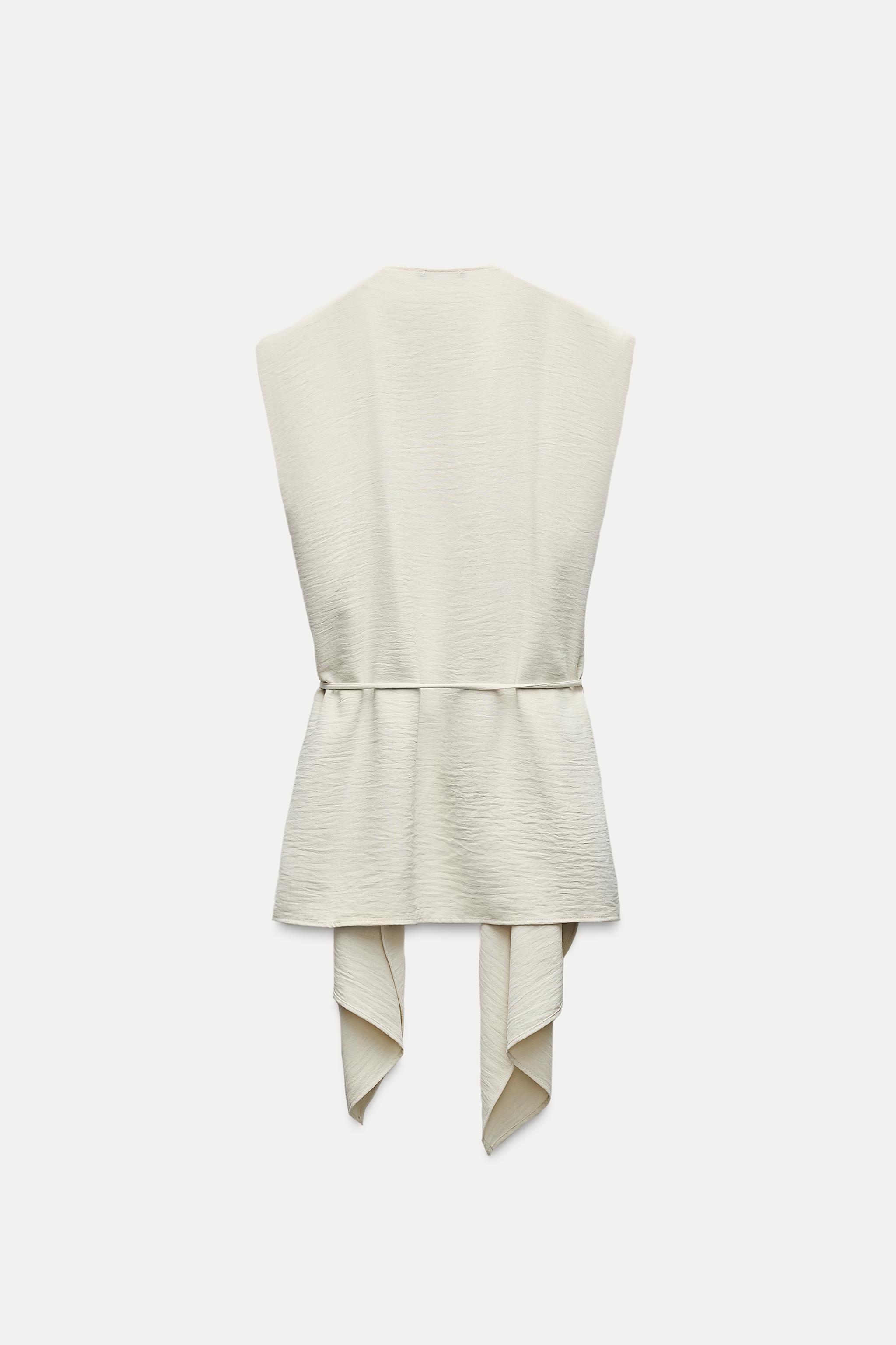 FLOWY BELTED VEST Product Image