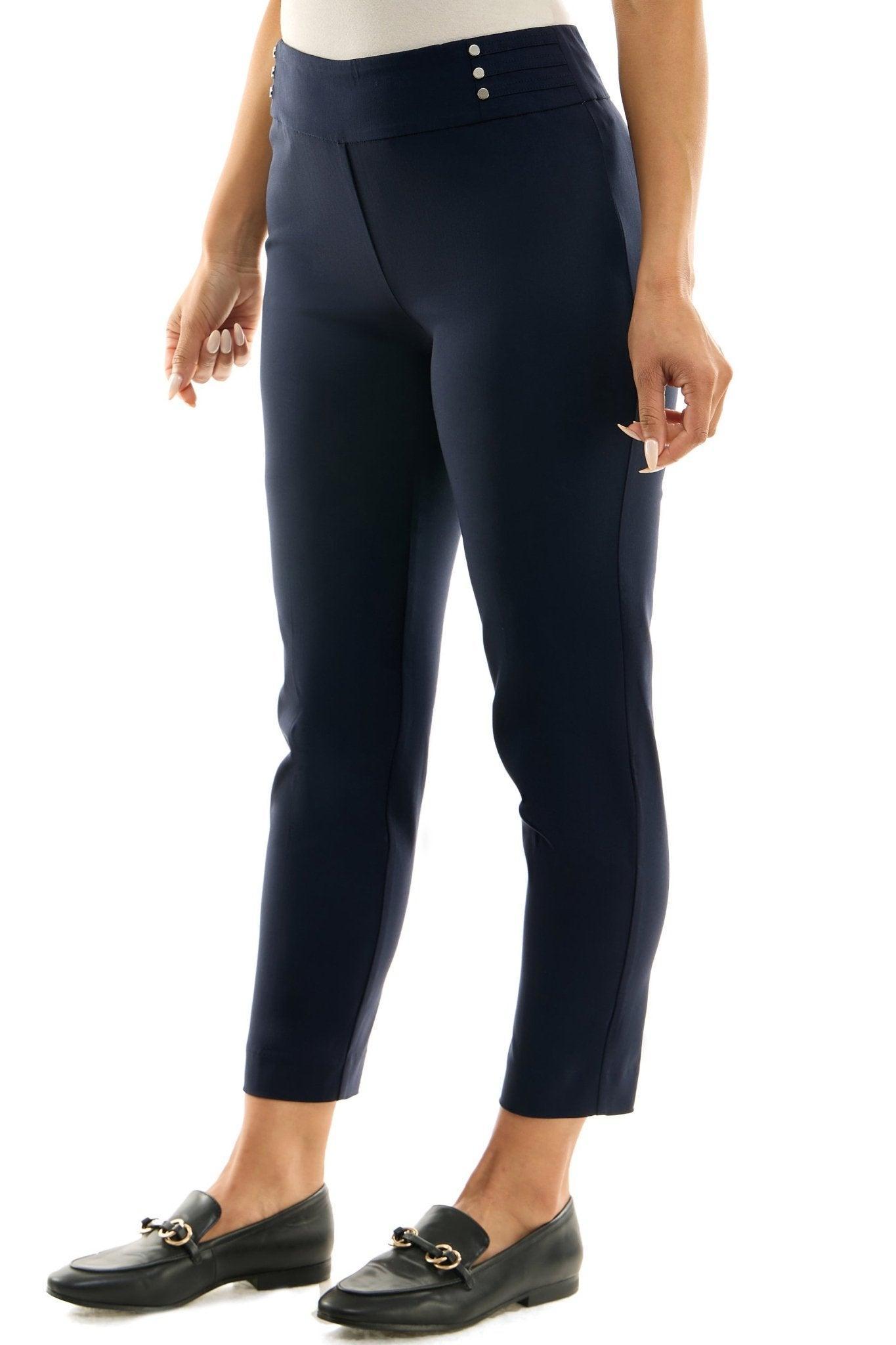 Pull-On Ankle Pant with Faux Back Pockets Product Image