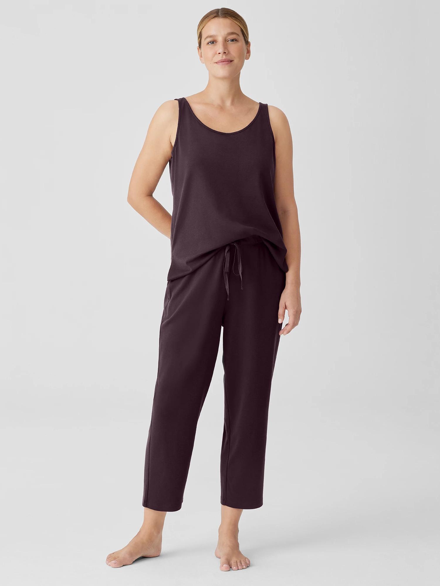 EILEEN FISHER Organic Cotton Interlock Slouchy Sleep Pantfemale Product Image