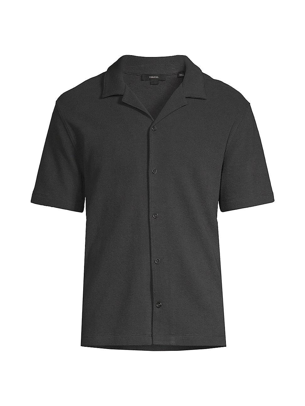 Mens Boucl Button-Front Camp Shirt Product Image