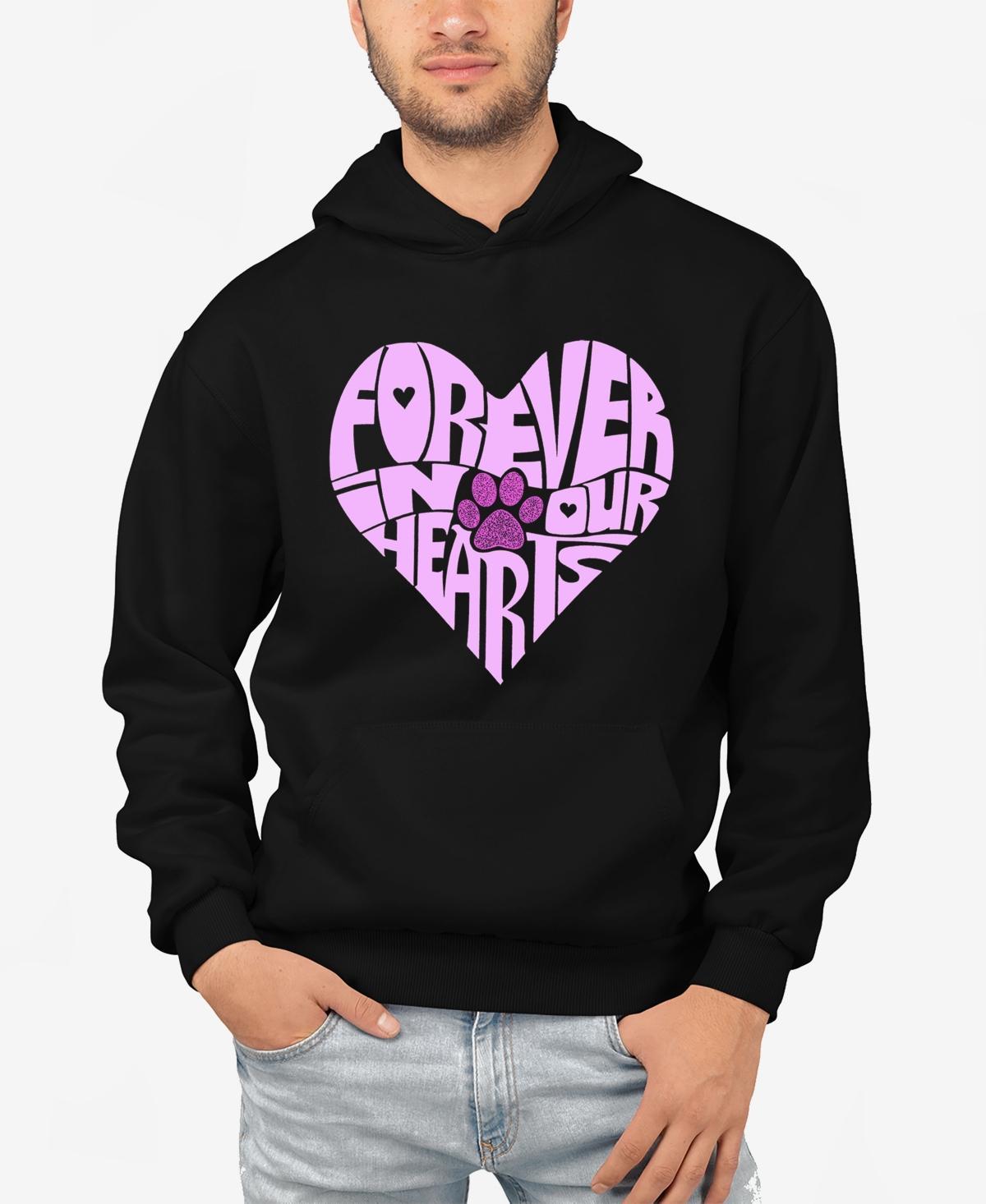 La Pop Art Forever In Our Hearts - Mens Word Art Hooded Sweatshirt Product Image