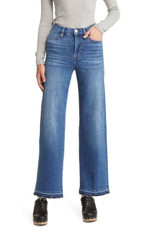 FRAME Le Slim Palazzo Release Hem High Waist Wide Leg Jeans Product Image