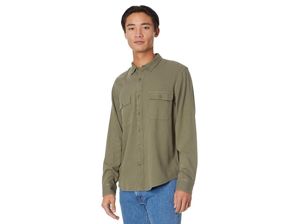 Lucky Brand Lived-In Long Sleeve Workwear Shirt (Deep Lichen ) Men's Jacket Product Image