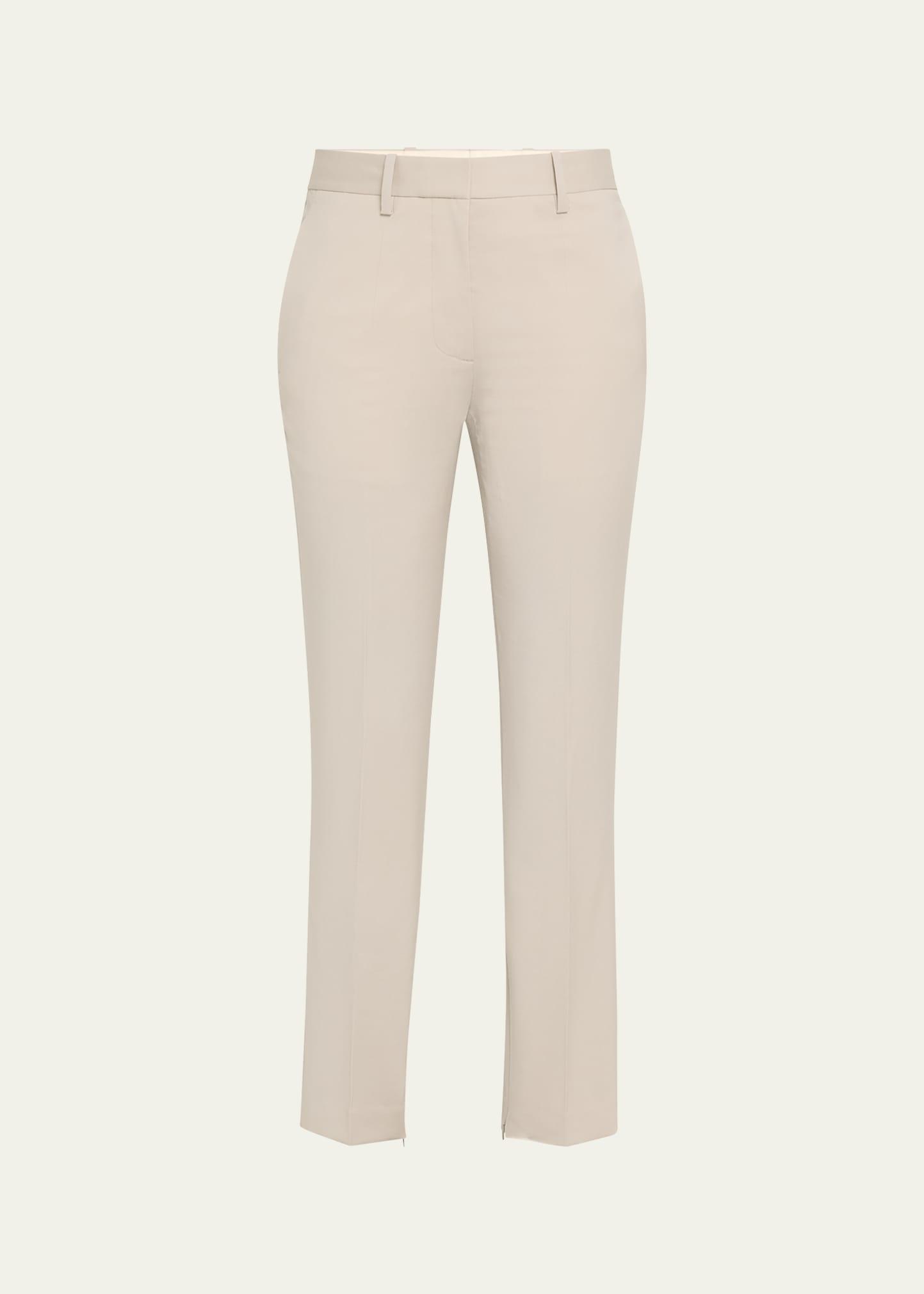 Womens Virgin Wool Slim-Fit Crop Pants Product Image