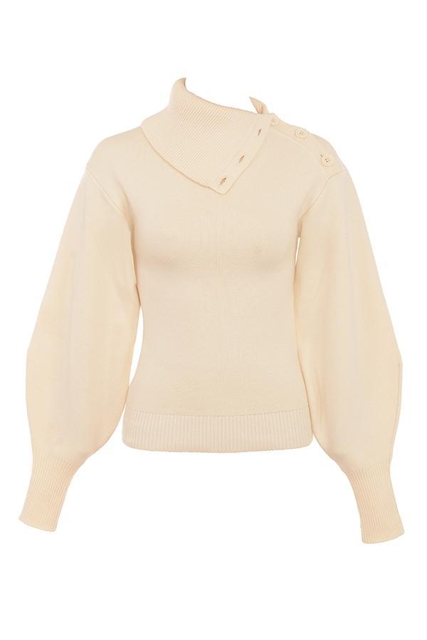 Adelita Cream Cashmere Blend Sweater - SALE Product Image