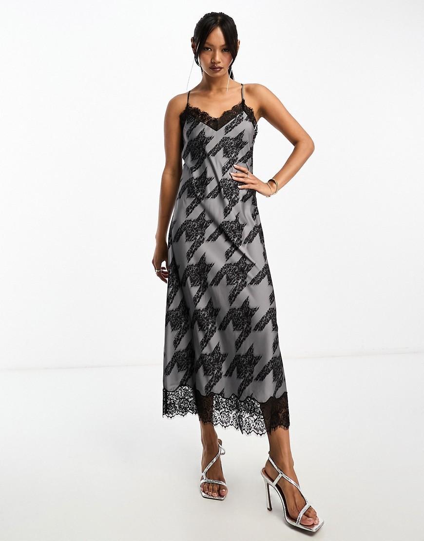 AllSaints Tigi Toni printed satin slip midi dress Product Image