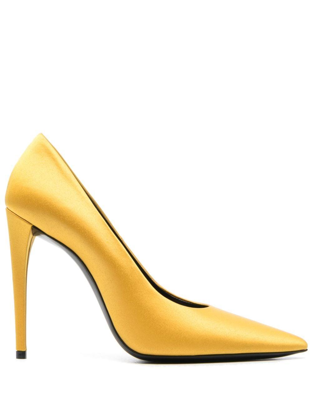 Monceau 110 Satin Pumps In Ocre Product Image