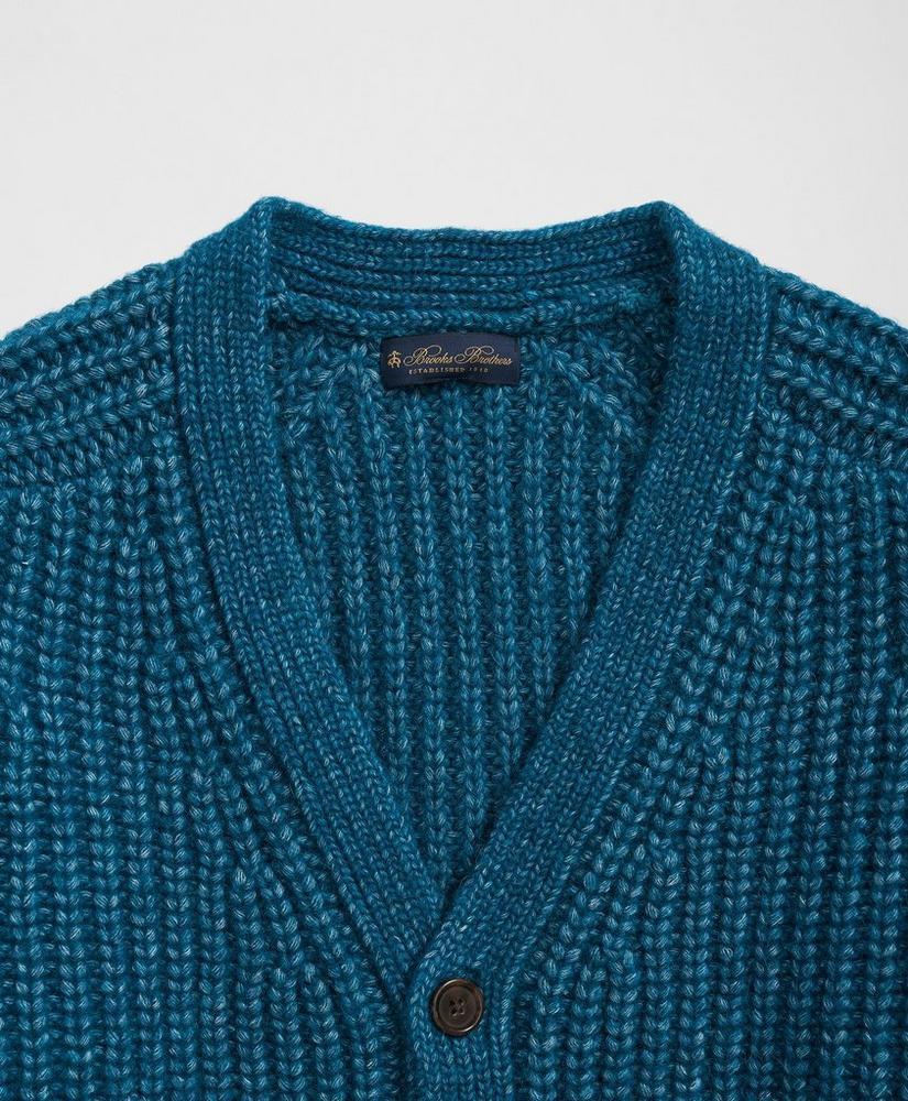 Alpaca-Wool Blend V-Neck Cardigan in English Rib Product Image