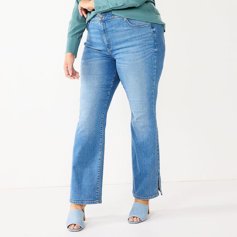 Plus Size Nine West High Rise Sculpting Bootcut Jeans, Womens Product Image