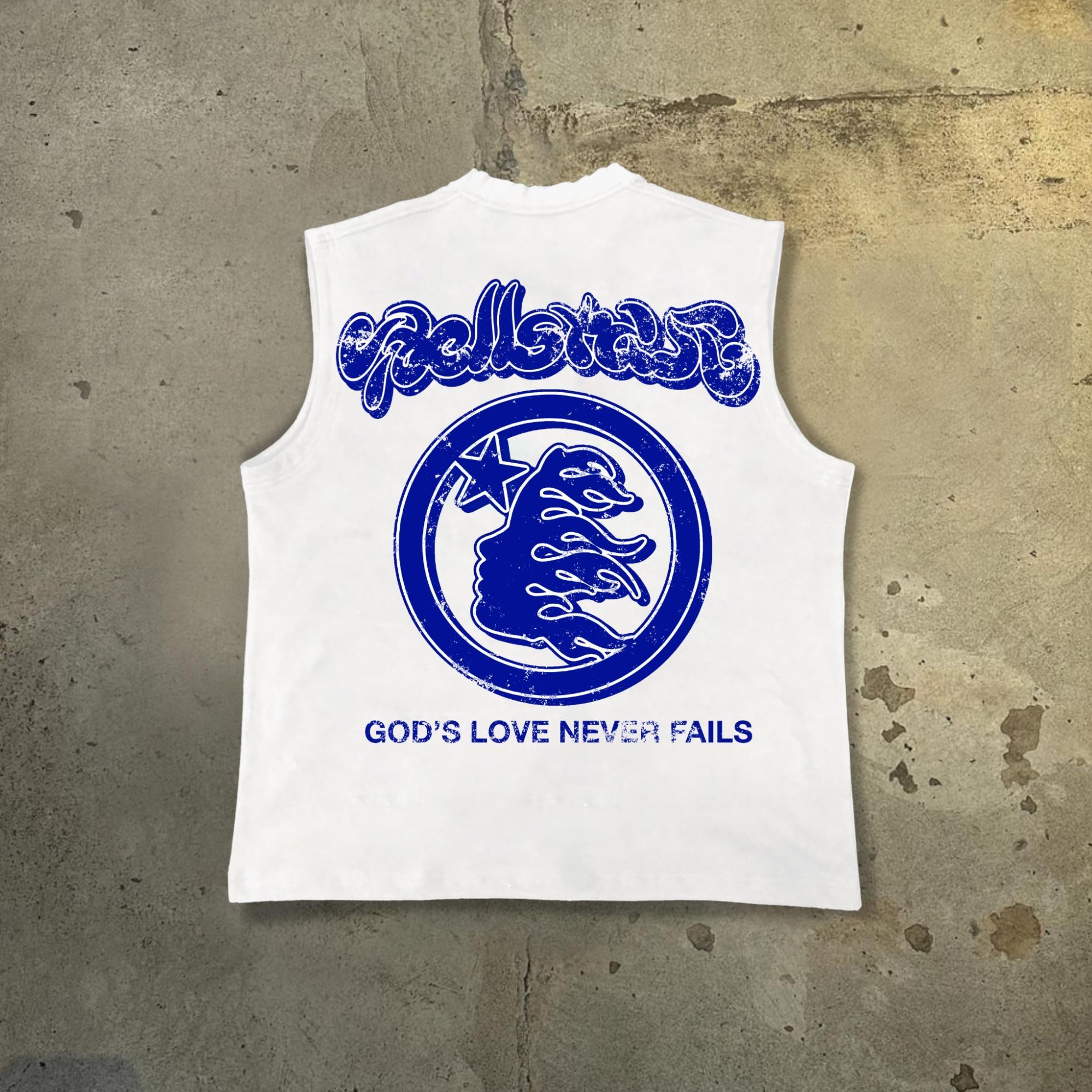 Hellstar - God's Guide Old Print Pattern Cotton Tank Top Product Image