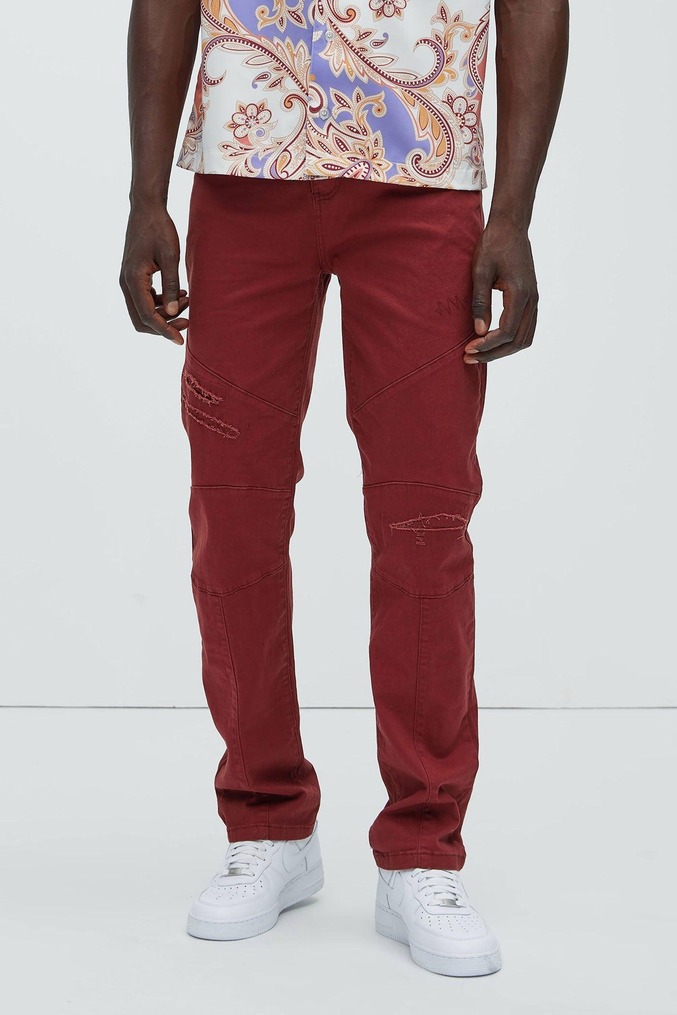 Give Me That Panel Straight Pants - Rust product image