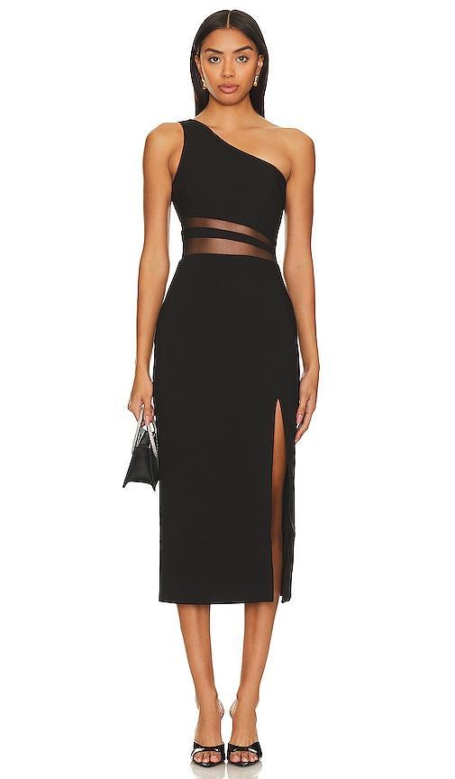 Womens Nolita Mesh One-Shoulder Midi-Dress Product Image