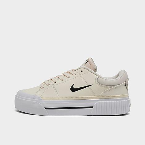 Nike Womens Court Legacy Lift Platform Casual Sneakers from Finish Line - WHITE Product Image