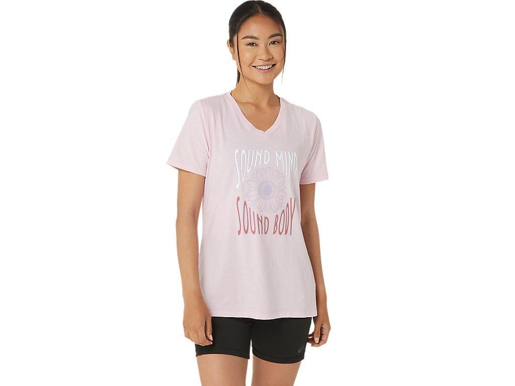 ASICS Women's Sunflower Slogan V-Neck Product Image