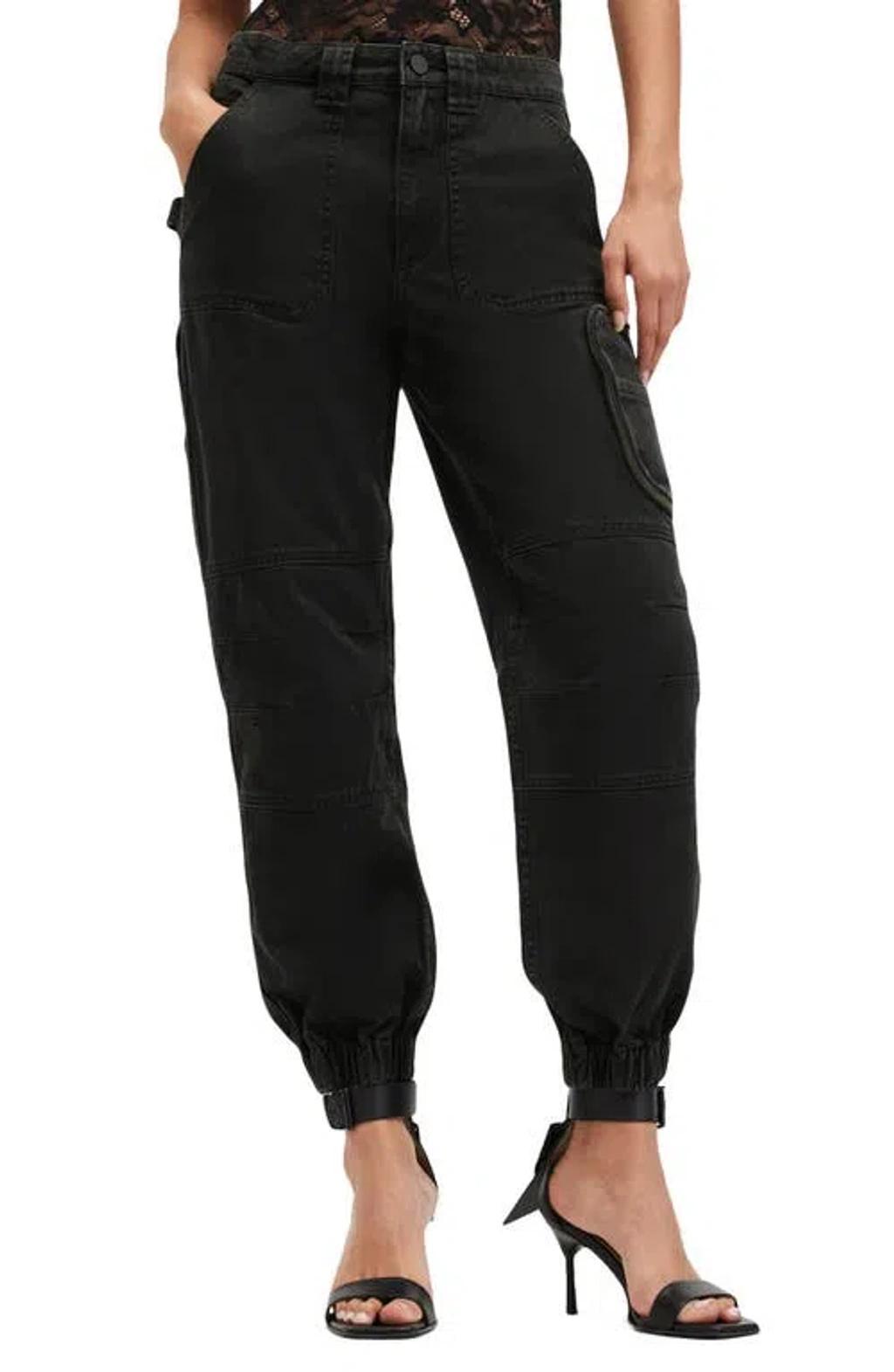 Florence Jogger Pants In Washed Black Product Image