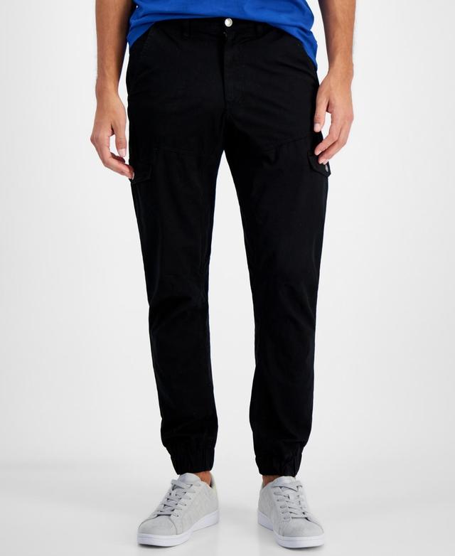 Guess Mens Stretch-Cotton Cargo Joggers Product Image