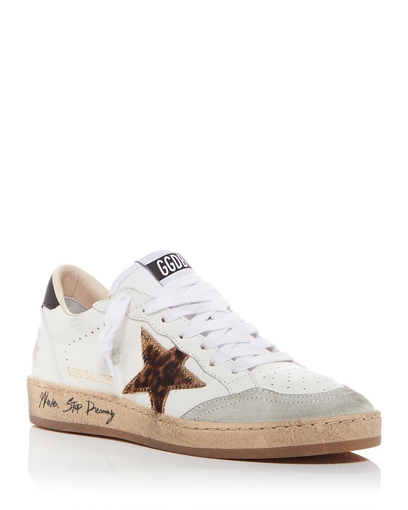 Golden Goose Womens Ballstar Calf Hair Low Top Sneakers Product Image